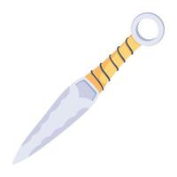 un' piatto icona design di coltello vettore