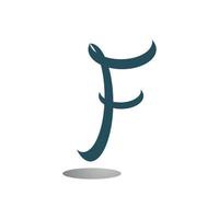 f iniziale lettera logo vettore design