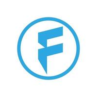 f iniziale lettera logo vettore design