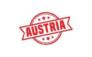 Austria francobollo gomma da cancellare con grunge stile su bianca sfondo vettore