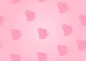 sfondo o regalo involucro carta di rosa Rose nel uno linea disegno stile e senza soluzione di continuità vettore design isolato su rosa sfondo.