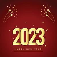 contento nuovo anno 2023 gratuito vettore