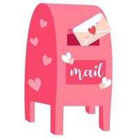 amore lettera vettore. cassetta postale vettore. amore lettera nel cassetta postale. vettore azione di un' posta scatola con un' amore lettera dentro.