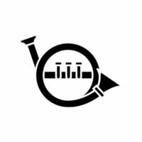 tromba musicale strumento icona modello. azione vettore. vettore