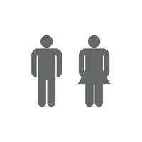 eps10 grigio vettore gabinetto o uomo e donna solido icona isolato su bianca sfondo. maschio e femmina bagno simbolo nel un' semplice piatto di moda moderno stile per il tuo sito web disegno, logo, e mobile App