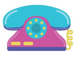 telefono anni 90 pop arte vettore