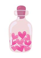 bottiglia amore san valentino giorno vettore