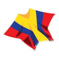 colombiano poncho con bandiera vettore