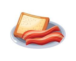 Bacon e pane vettore