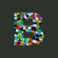 iniziale B mosaico logo vettore