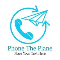 Telefono il aereo logo design modello illustrazione. Là siamo aria aereo e telefono. Questo è bene per marketing, viaggiare, industriale turismo, fabbrica eccetera vettore