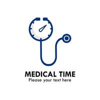 medico tempo logo design modello illustrazione. Questo è bene per medico vettore