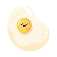 uovo fritte kawaii personaggio vettore
