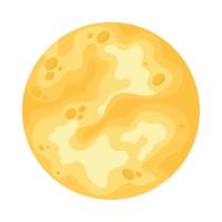 giallo Luna piena fase vettore