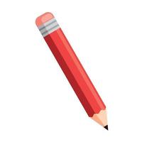 rosso matita grafite fornitura vettore