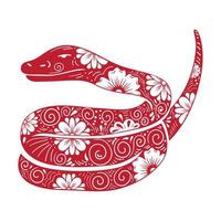 Cinese zodiaco serpente animale vettore