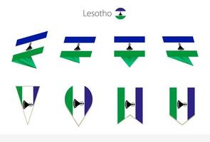 Lesoto nazionale bandiera collezione, otto versioni di Lesoto vettore bandiere.