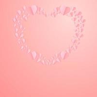 carta tagliare concetto nel forma di un' cuore su rosa sfondo. vettore simboli di amore per contento Da donna, di madre, San Valentino giorno, e compleanno saluto carta disegni.