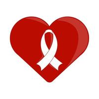 nastro nel cuore AIDS vettore