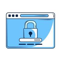 sito web accesso sicurezza informatica vettore