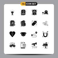 16 creativo icone moderno segni e simboli di natura collina informazione montagna regalo modificabile vettore design elementi