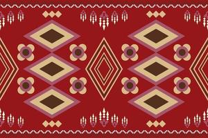 etnico tessuto modello geometrico stile. sarong azteco etnico orientale modello tradizionale cremisi rosso sfondo. astratto, vettore, illustrazione. uso per trama, abbigliamento, avvolgimento, decorazione, tappeto. vettore