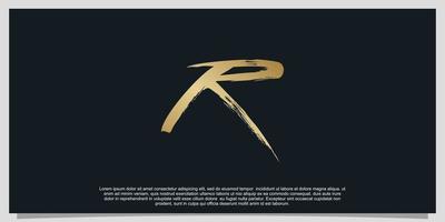 lettera r logo design pendenza lusso design illustrazione premio vettore