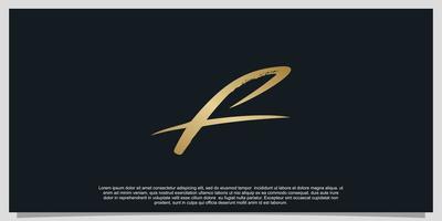 lettera f logo design pendenza lusso design illustrazione premio vettore
