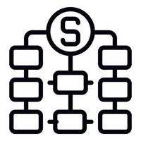 SEO schema icona schema vettore. in linea reddito vettore