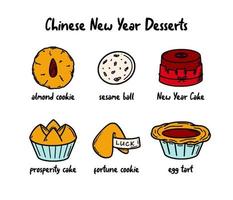 Città di New York celebrazione, Cinese nuovo anno dolci vettore illustrazione