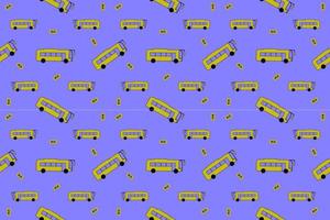 mezzi di trasporto vettore illustrazione senza soluzione di continuità modello, autobus