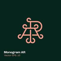 monogramma logo ar vettore