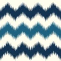 uzbeko zigzag ikat modello blu e crema colori. tradizionale tessuto nel Uzbekistan e centrale Asia, utilizzando nel casa arredamento, imbottito mobilia e moda design. etnico geometrico tessuto tessile vettore. vettore