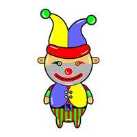 cartone animato illustrazione di un' carino circo clown vettore