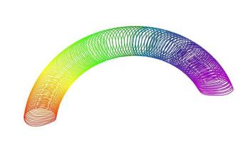 il primavera è arcobaleno nel il stile di il anni 90. giocattolo. retrò giocattolo. vettore isolato illustrazione su un' bianca sfondo.