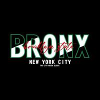 vettore Bronx testo tipografia design