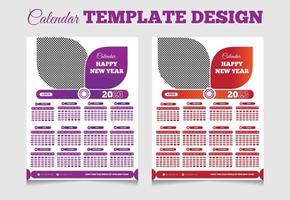 moderno parete calendario design per nuovo anno 2023 nel attività commerciale stile vettore