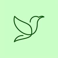 colibri uccello logo linea vettore