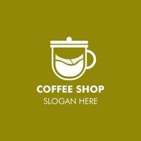 caffè negozio logo nel piatto design illustrazione vettore