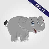 cartone animato carino bambino elefante vettore