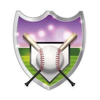 baseball emblema illustrazione vettore