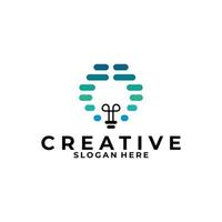 cervello idea logo icona vettore isolato