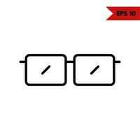 illustrazione di occhiali linea icona vettore
