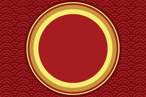 d'oro squillare con rosso onda sfondo adatto per ornamentale orientale evento vettore
