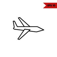 illustrazione di aereo linea icona vettore