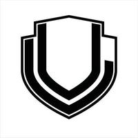 ul logo monogramma Vintage ▾ design modello vettore