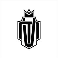 vm logo monogramma design modello vettore