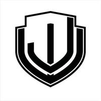 jw logo monogramma Vintage ▾ design modello vettore