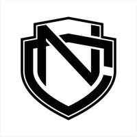 nc logo monogramma Vintage ▾ design modello vettore