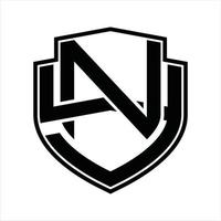 NY logo monogramma Vintage ▾ design modello vettore